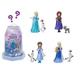 Mattel Disney Frozen Small Doll Ice Reveal with Squishy Ice Gel and 6 Surprises Including Character Friend & Play Pieces (Dolls May Vary), HRN77