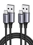 Lot De 2 Câble Usb C 3a Nylon Tressé Câble Usb Type C Charge Rapide Compatible Avec Iphone 16 Plus Pro Max 15 Galaxy S24 S23 A55 Redmi Note 13 Pro 12 P60 P50 Manette Ps5 (3m)