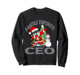 Black African American Santa Favorite CEO Christmas Pajamas Sweatshirt