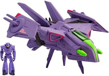 Disney Pixar Lightyear Hyperspeed Series Zurg Fighter Ship 9.25 Inches Long Authentic Detail, with Zurg Figure 2.25 Inches Tall, Fan Gift Ages 4 Years & Up, HHJ61