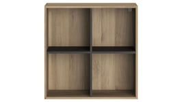 Bibliotheque 2x2 cases WATSON coloris bois clair