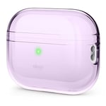 elago Coque Transparente Compatible avec Apple AirPods Pro 2e génération, résistante aux Chocs, Bande adhésive en Gel Incluse, Chargement sans Fil, réduit Le jaunissement (Lavande)