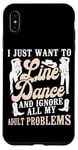 iPhone XS Max Line Dancing Dance Teacher I Just Want To Line Dance And Case