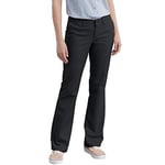 Dickies Women's Slim Fit Boot Cut Leg Twill Pant-Petite/Tall Khakis, Black V1, 6