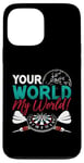 iPhone 13 Pro Max Your World My World Bullseye Darting Dart Tournament Darts Case