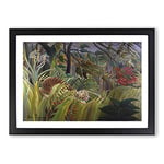 Big Box Art Surprise by Henri Rousseau Framed Wall Art Picture Print Ready to Hang, Black A2 (62 x 45 cm)