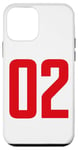 iPhone 12 mini Number 02 in Red printed both sides Case