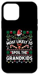 Coque pour iPhone 12 mini Plus susceptible de gâter la famille assortie de Noël des petits-enfants