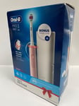 ORAL-B Pro 3 3500 Electric Toothbrush Pink Edition & Case Cross Action Recharge