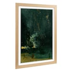 Big Box Art Framed Print of James McNeill Whistler The Falling Rocket Design | Wall Art Picture | Home Decor for Kitchen, Living Room, Bedroom, Hallway, Oak, A2 / 24.5x18 Inch / 62x45cm