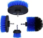 BRILLIANT TOOLS Brush Attachment Set for Drills, Set of 4 [Powered by KS Tools]