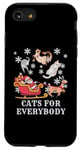 Coque pour iPhone SE (2020) / 7 / 8 Cats For Everybody Chat de Noël amusant pour femme Père Noël