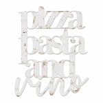 Décoration murale en bois Pizza Pâte and Vino – Inscription en bois à accrocher au mur pour cuisine, hôtel, bar, pizzeria – Complément de décoration pour décoration de maison, fêtes événements