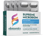 Elements Supreme Microbiom - Probiotic Supplement with 14 Bacteria Strains -100