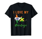 Proud Of My Dual Heritage, India Jamaican mixed T-Shirt