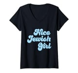 Womens Nice Jewish Girl V-Neck T-Shirt