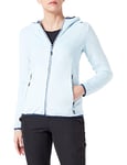 CMP - Veste polaire Highloft pour femme avec capuche fixe, Cristal bleu, S