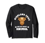 Scottish highland cows are my spirit animals Long Sleeve T-Shirt