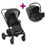 Joie Pack poussette duo Chrome Shale + coque I-Snug 2 shale