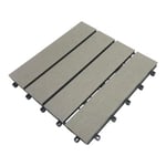 Dalle de terrasse en composite Floro Klikstrom gris L.30 x l.30