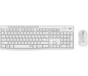 Logitech MK295 Silent - tastatur- og mussett - QWERTZ - Tysk - gulaktig hvit Inn-enhet