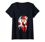 Womens Spartan warrior Northern Ireland Flag. Design Irish Vintage V-Neck T-Shirt