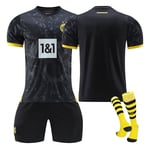 23-24 Dortmund bortaställ vuxen barn kortärmad fotbollströja uniform - set - nr 11 Royce tröja nr 11 + strumpor L(175-180cm)