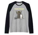 Street Cats Raccoon Opossum Rat Team Trash Funny Animal Raglan Baseball Tee