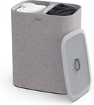 Joseph Tota 90-litre Laundry Separation Basket with lid, 2 90L, Grey 