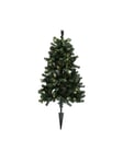 NORDIC WINTER Juletræ kunstig PVC "ASKE", udendørs med spyd, Klasse B+, 120 x 82 cm m/LED lys