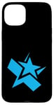 Coque pour iPhone 15 Plus Graphique bleu super-star bleu