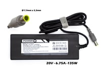 Alimentateur PowerQ Pour LENOVO 135W 20V 6.75A (7,9x5,5)Mm ThinkPad T410, T410S