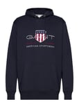 Reg Archive Shield Hoodie Tops Sweat-shirts & Hoodies Hoodies Navy GANT