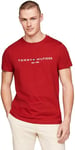 Tommy Hilfiger T-Shirt Manches Courtes Homme Slim Fit, Rouge (Dark Magma), XS