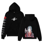 YZJYB Homme 3D Imprimé Naruto Sweats À Capuche Unisexe Animation Série Pull Cosplay Uchiha Sasuke Hoodie Manches Longues Pullover Sweat Shirt avec Poche,M