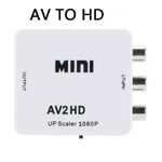AV to HD White USB Cable Convertisseur d'adaptateur composite compatible HD 1080P RCA AV vers HDMI, câble audio-vidéo AV2HD, adaptateur AV CVBS avec câble USB ""Nipseyteko