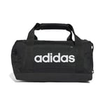 adidas Mixte Essentials Linear Duffel Bag, Black/Black/White, XS