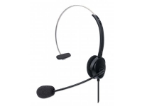 Manhattan 180498, Kabel, 20 - 20000 hz, Kontor/callcenter, 69 g, Headset, Svart