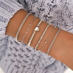 Letapi Bohemian Handgjorda Vävda Hjärta Long Tassel Armband Sets Kvinnor Nya Grå Rep Kedja Armband Smycken Jul Gi Gi Gis Tåg 84162