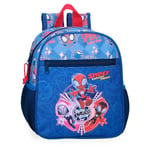 Marvel Disney Spidey Power of 3 Children's Backpack, School Backpack, Wide Straps, Ergonomic and Padded, Various Pockets by Joumma Bags, blue, Preschool Backpack