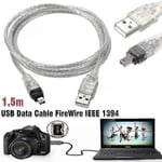 För Mini DV MiniDV USB-datakabel Firewire IEEE 1394 HDV-videokamera för redigering på PC