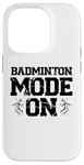 Coque pour iPhone 14 Pro Serve Smash And Conquer - Raquette de volant de badminton