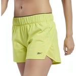 Reebok United By Fitness Epic Womens Training Shorts Yellow Gym Moisture Wicking