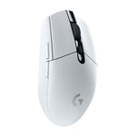 Logitech G305 Souris Gamer sans Fil, Capteur Gaming HERO, 12 000 PPP, Ultra-Léger, 6 Boutons Programmables, Batterie Longue Durée, Mémoire Intégrée, Compatible avec PC/Mac - Blanche