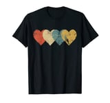 Vintage Hearts Cool Retro Valentines Day Gift for Women Men T-Shirt