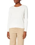 GANT Women's Light Cotton C-Neck Sweater, Eggshell, S