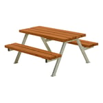 Benkesett Plus Alpha Junior Teak 118X118X57/32,5Cm