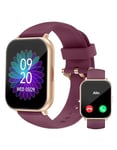 RUIMEN Montre Connectée Femme Appel Bluetooth Plusieurs Modes Sportifs Notifications Intelligentes Surveillance du Cycle Menstruel Contrôle de la Musique Cadran de Montre Personnalisé Violet