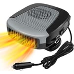 Ikodm - Chauffage de Voiture - 12V - 150W - Portable - Réchauffeur de Voiture - Ventilateur Dégivrage et Désembuage Voiture - Pivotant à 360° - Câble