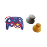 Nintendo gamecube controller analog joystick cap yellow and gray replacement